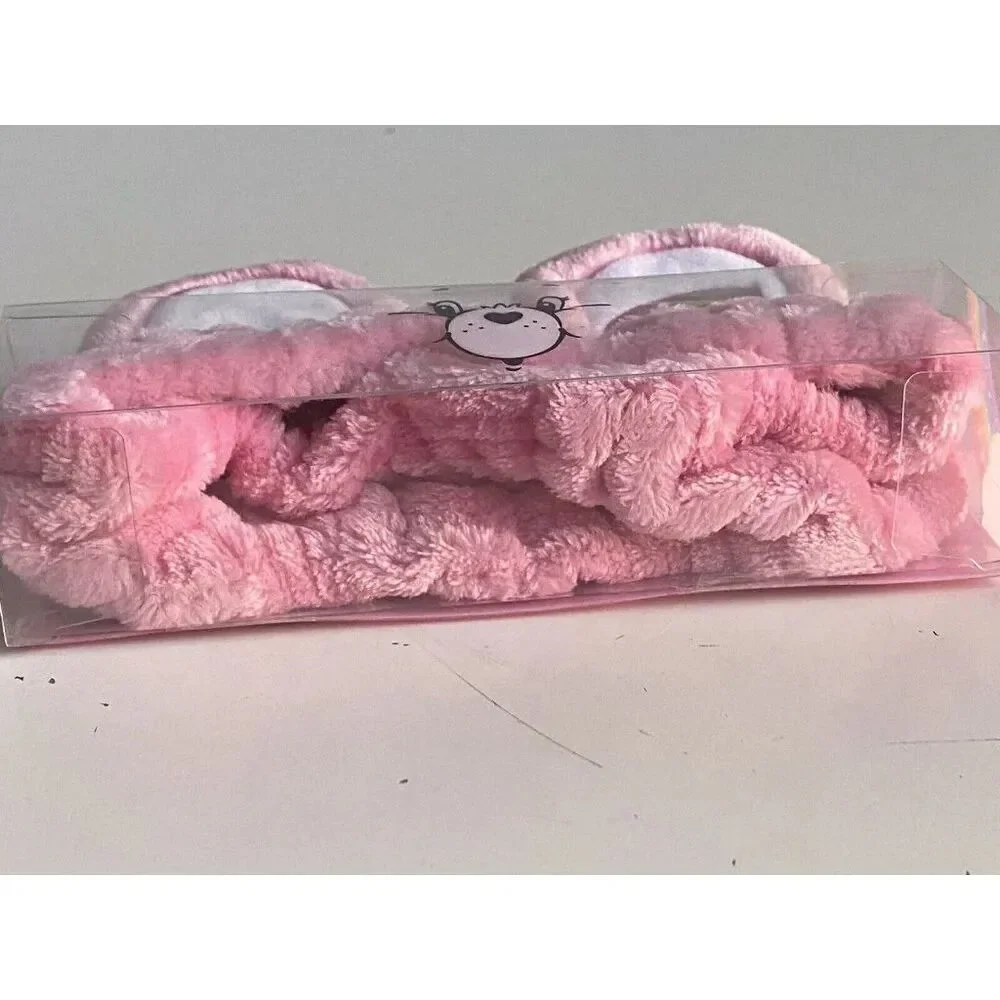 Care Bears Spa Headband Cheer Bear Pink With Rainbow Plush NEW‎